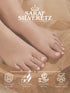 925 Sterling Silver Red AD Studded Bow Shaped Minimal Toe Rings