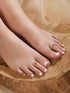 925 Sterling Silver Red CZ Studded Trendy Minimal Toe Ring