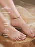925 Sterling Silver Black Beads Star Shaped Charms Payal Anklet