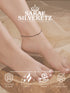 925 Sterling Silver Black Beads Star Shaped Charms Payal Anklet