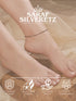 925 Sterling Silver Black Beads Heart Shaped Charms Payal Anklet