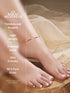 925 Sterling Silver Black & White Beads Designer Minimal Anklet