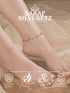 925 Sterling Silver Evil Eye Black Beads Minimal Dailywear Anklet