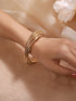 Anti-Tarnish 18k Gold plated Wrapped Snake Bangle Bracelet