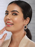 Anti-Tarnish Silver & Rose Plated Hammered Circular Hoop Earrings