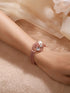 Anti-tarnish Rose Gold Plated Multi Chain Wraparound Rose Flower Broach Bracelet