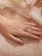 Silver Plated AD Studded Floral Delicate Engagement Finger BandRing