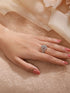 Silver Plated AD Studded Floral Delicate Engagement Finger BandRing