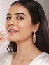 Anti-Tarnish 18k Gold Plated & Enamelled Eliptical Dangler earrings