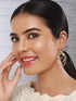 Anti-Tarnish 3 Tone Concentric Handmade Dangler Hoop Earrings