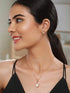 Gold Plated AD Studded Circular Minimal Pendant Chain Jewellery Set