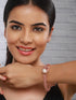 Anti-tarnish Rose Gold Plated Multi Chain Wraparound Rose Flower Broach Bracelet