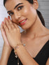 Anti-Tarnish 18k Gold Plated Heart Shaped Charm Link Wraparound Bracelet