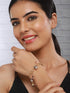 Anti-Tarnish 18k Gold Plated Heart Shaped Charm Link Wraparound Bracelet