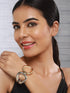 Anti-Tarnish 18k Dual Toned Quirky Kada Cuff Bracelet