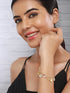 Anti-tarnish 18k Gold Plated Chunky Charm Stack Link Chain Bracelet