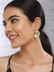 Anti-Tarnish Gold Toned Bold Statement Elliptical Earrings