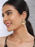 Anti-Tarnish Gold Toned Bold Statement Elliptical Earrings