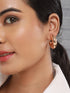 Anti-Tarnish 18 k Gold Plated Bold Statement C Half Hoop earrings