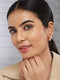 Anti-Tarnish 18k Gold Plated Dome Shaped Half Hoop