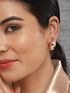 Anti-Tarnish 18k Gold Plated Dome Shaped Half Hoop