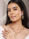 Anti-Tarnish Dual Plated Interlocking Hoop Chain Necklace Jewellery Set