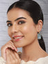 Anti-Tarnish 18k Gold Plated Grey Enamelled Golden Dot Drop Earrings