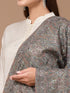 Women's Floral Printed Aari Embroidery Kalamkari Wool Shawl
