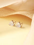 925 Sterling Silver Cubic Zircon Studded Geometric Minimal Solitaire Studds Earrings