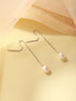 925 Sterling Silver Zircon Studded Freshwater Pearls Sui Dhaga Threader Dangle Earrings