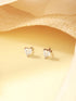925 Sterling Silver 4 mm Stones Zircon Studded Solitaire Heart Studds Minimal Earrings