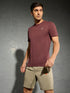 Men Solid Slim Fit Crew Neck T-shirt with DOUBLE COOL