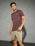 Men Solid Slim Fit Crew Neck T-shirt with DOUBLE COOL