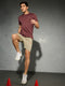 Men Solid Slim Fit Crew Neck T-shirt with DOUBLE COOL