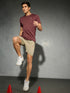 Men Solid Slim Fit Crew Neck T-shirt with DOUBLE COOL