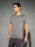 Men Solid Slim Fit Crew Neck T-shirt with DOUBLE COOL