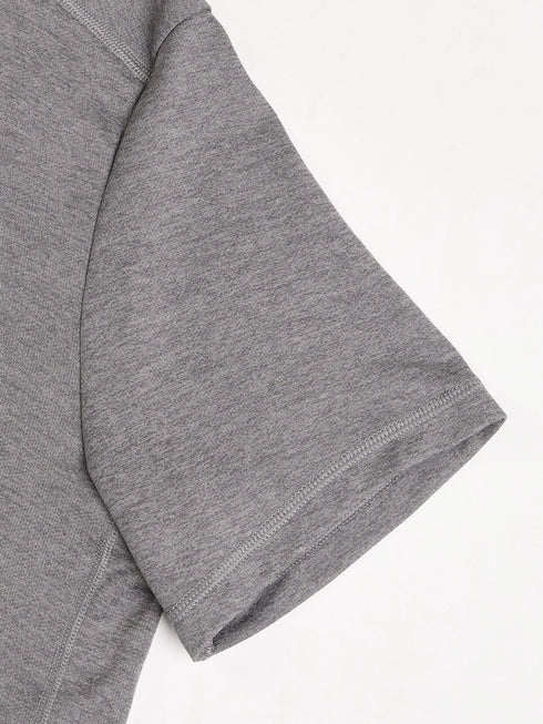 Men Solid Slim Fit Crew Neck T-shirt with DOUBLE COOL