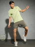 Men Solid Slim Fit Crew Neck T-shirt with DOUBLE COOL