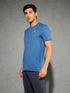 Men Solid Slim Fit Crew Neck T-shirt with DOUBLE COOL
