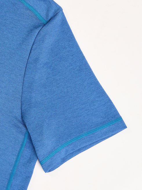 Men Solid Slim Fit Crew Neck T-shirt with DOUBLE COOL