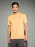 Men Solid Slim Fit Crew Neck T-shirt with DOUBLE COOL