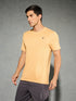 Men Solid Slim Fit Crew Neck T-shirt with DOUBLE COOL