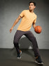 Men Solid Slim Fit Crew Neck T-shirt with DOUBLE COOL