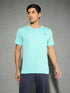 Men Solid Slim Fit Crew Neck T-shirt with DOUBLE COOL