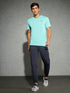 Men Solid Slim Fit Crew Neck T-shirt with DOUBLE COOL