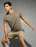 Men Solid Slim Fit Crew Neck T-shirt with DOUBLE COOL