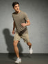 Men Solid Slim Fit Crew Neck T-shirt with DOUBLE COOL