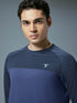 Men Colorblock Slim Fit Crew Neck T-shirt with TECHNO COOL+