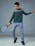 Men Colorblock Slim Fit Crew Neck T-shirt with TECHNO COOL+