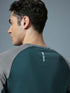Men Colorblock Slim Fit Crew Neck T-shirt with TECHNO COOL+